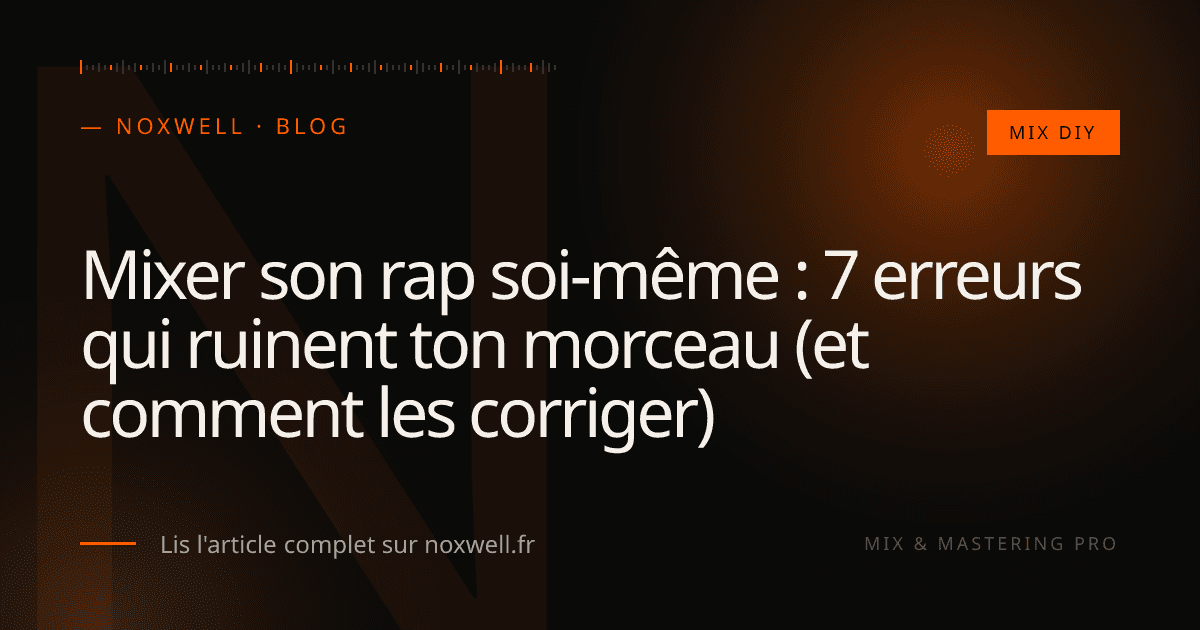 Mixer son rap soi-même : 7 erreurs qui ruinent ton morceau (et comment les corriger)